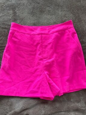 High-Waist Hot Pink Women's Shorts